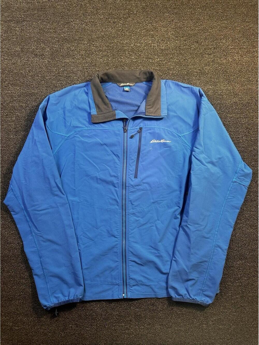 Eddie Bauer First Ascent Softshell Jacket Men XL Blue Zip